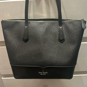 Kate Spade Black Glitter Tote